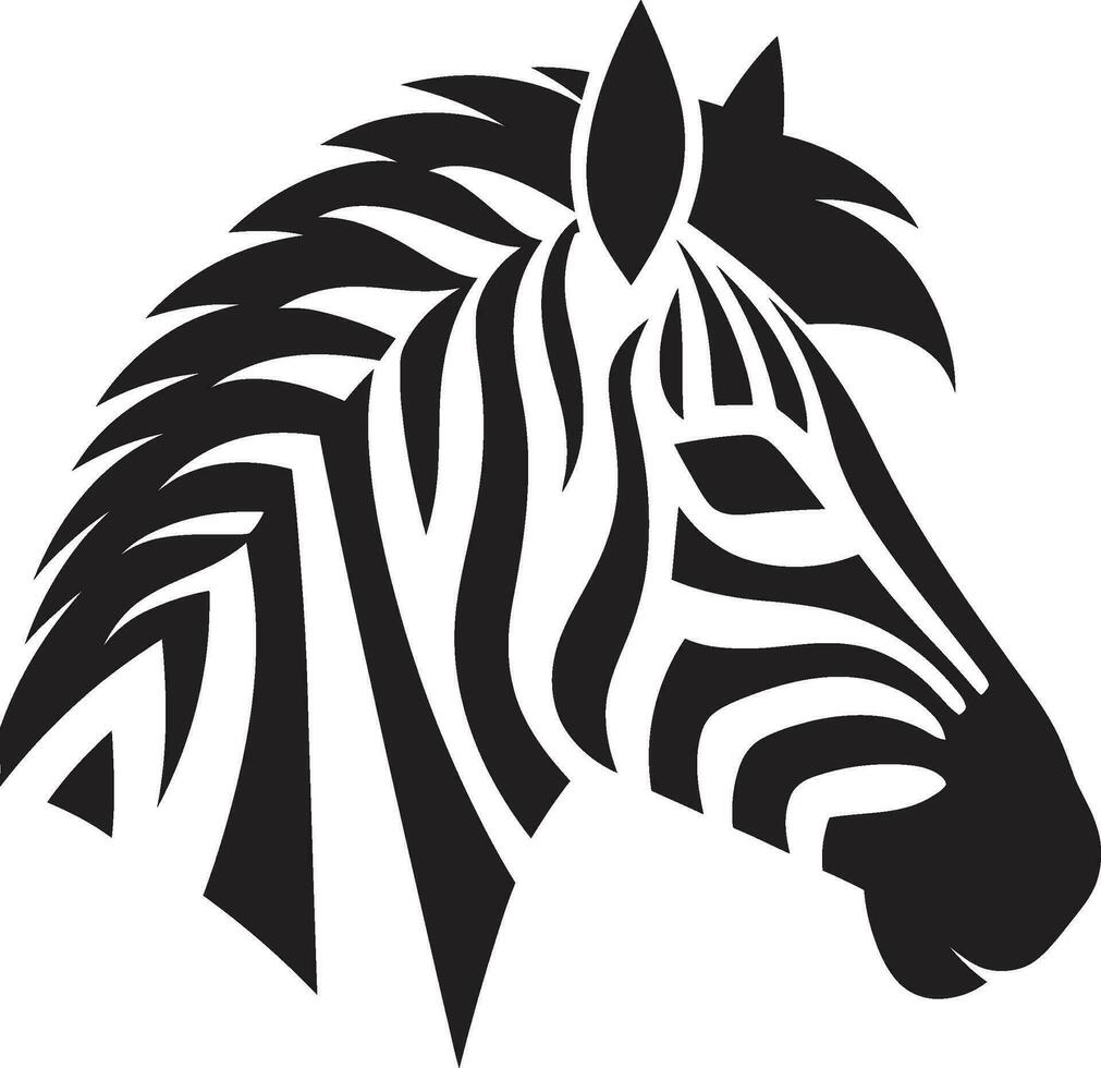 Zebras Elegant Majesty Icon The Graceful Striped Wilderness vector