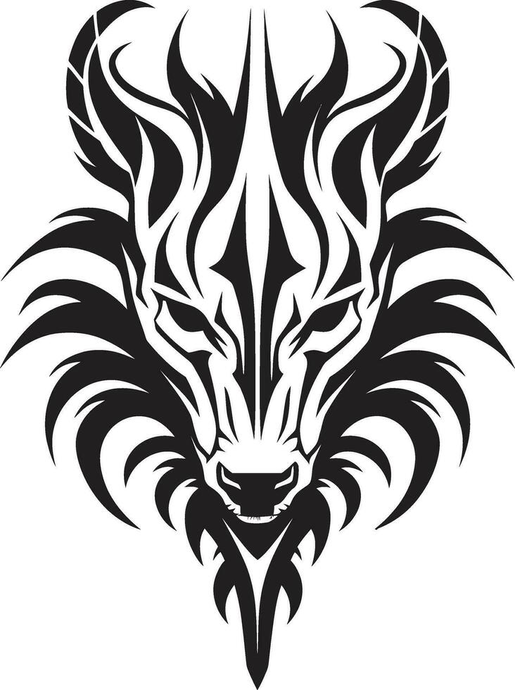 Stealthy Striped Elegance Icon Shadowed Zebras Graceful Serenity vector