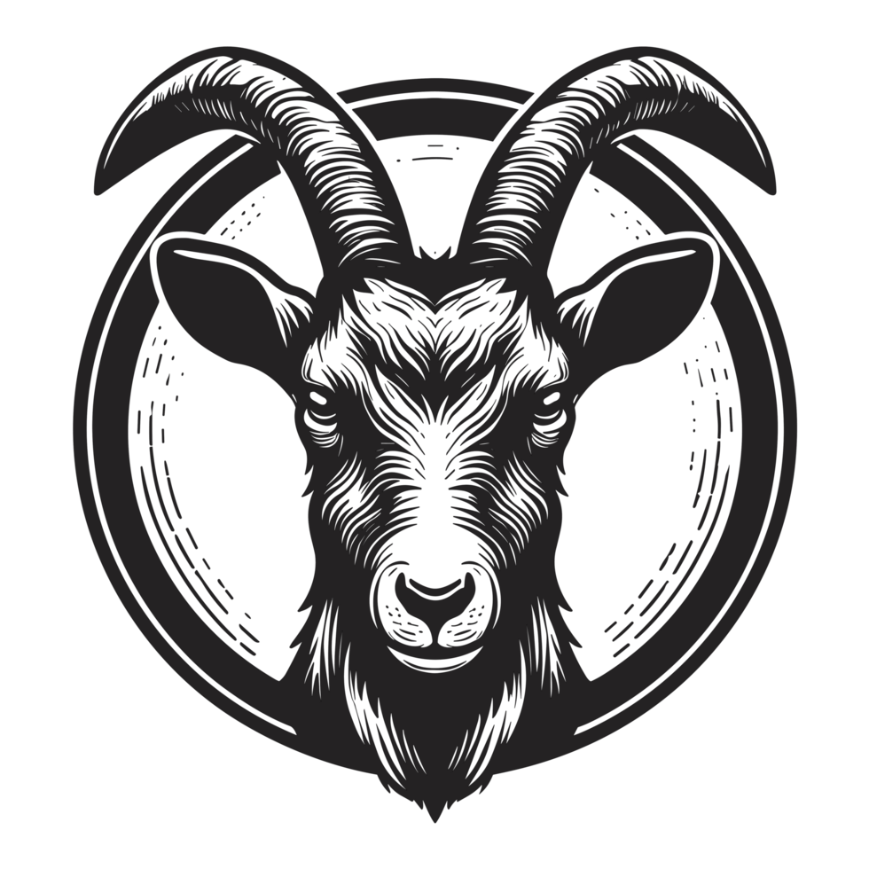 Beautiful Mountain Goat Silhouette - Ai Generative png