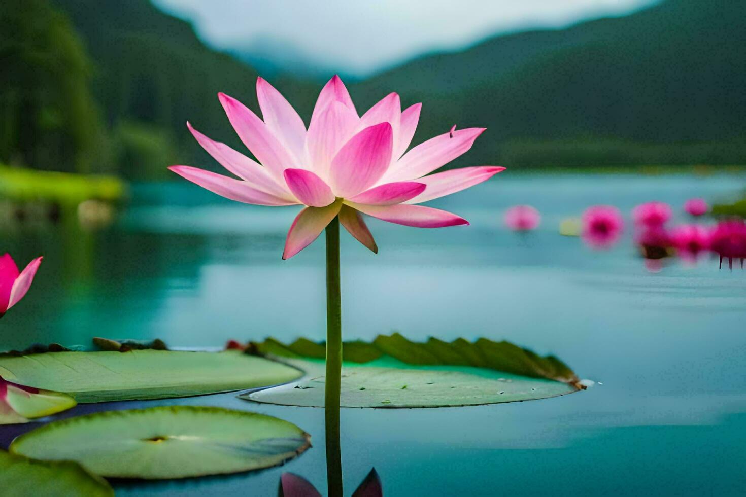 the lotus flower is a symbol of peace and harmony. AIGenerated