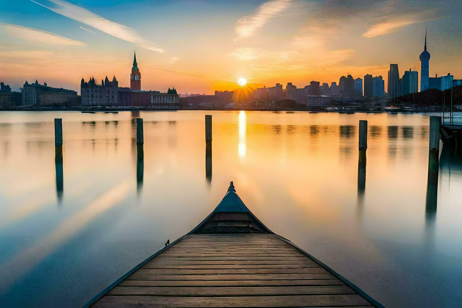 el Dom sube terminado el ciudad de Londres. generado por ai foto