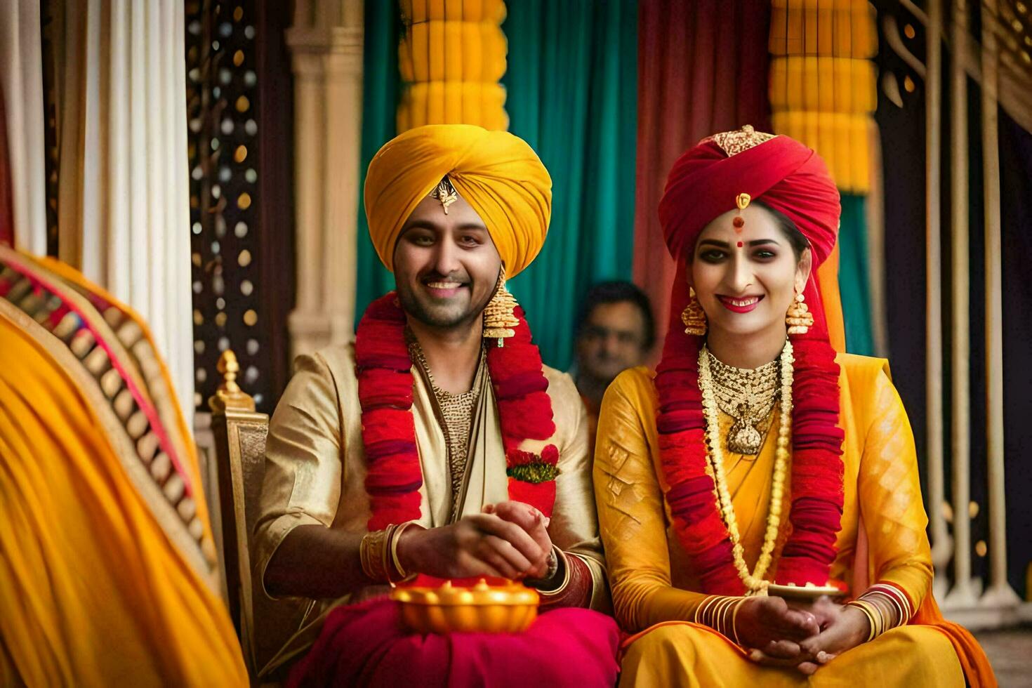 el boda, Delhi ncr, fotografía, el Boda brigada. generado por ai foto