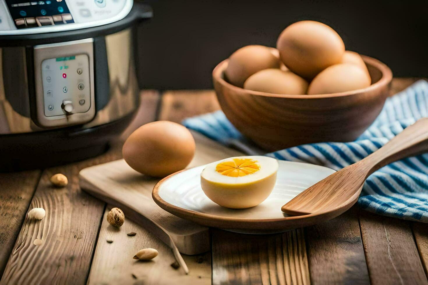instant pot egg and cheese quiche. AI-Generated photo