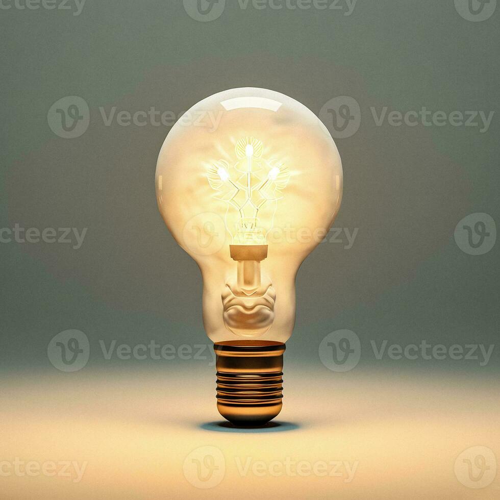 Luminous Sparks of Imagination   Lightbulb symbolizing an idea   generative ai photo