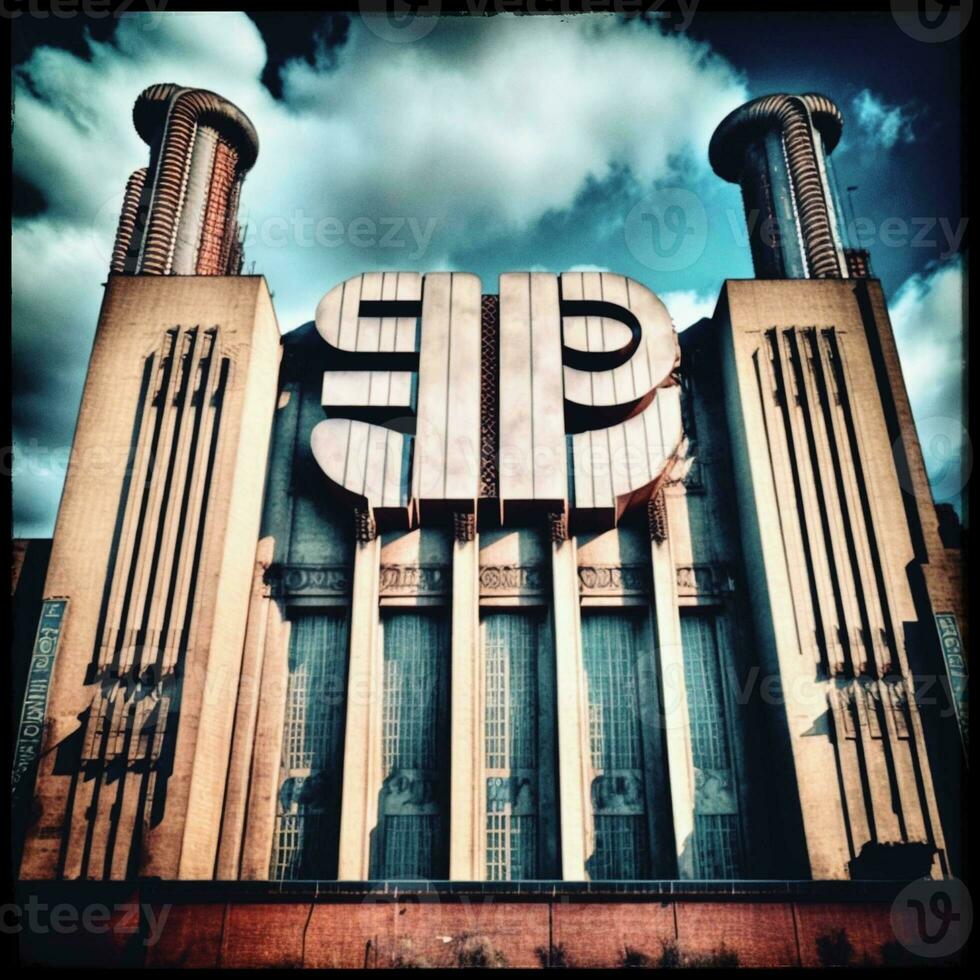 AI Generated Vintage Power Station photo