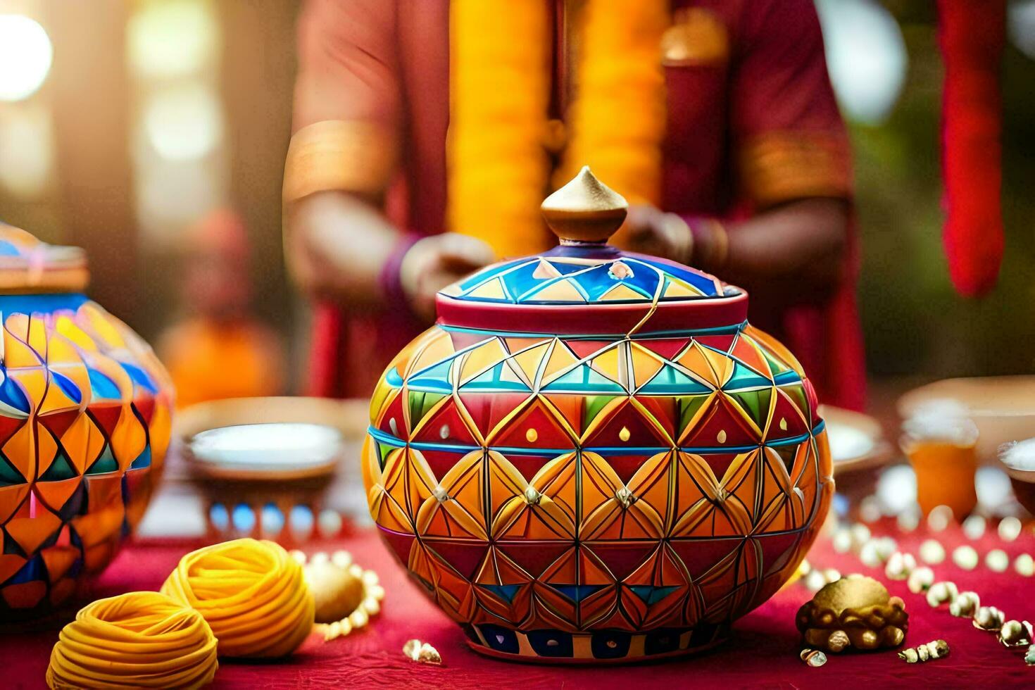 indian wedding ceremony. AI-Generated photo