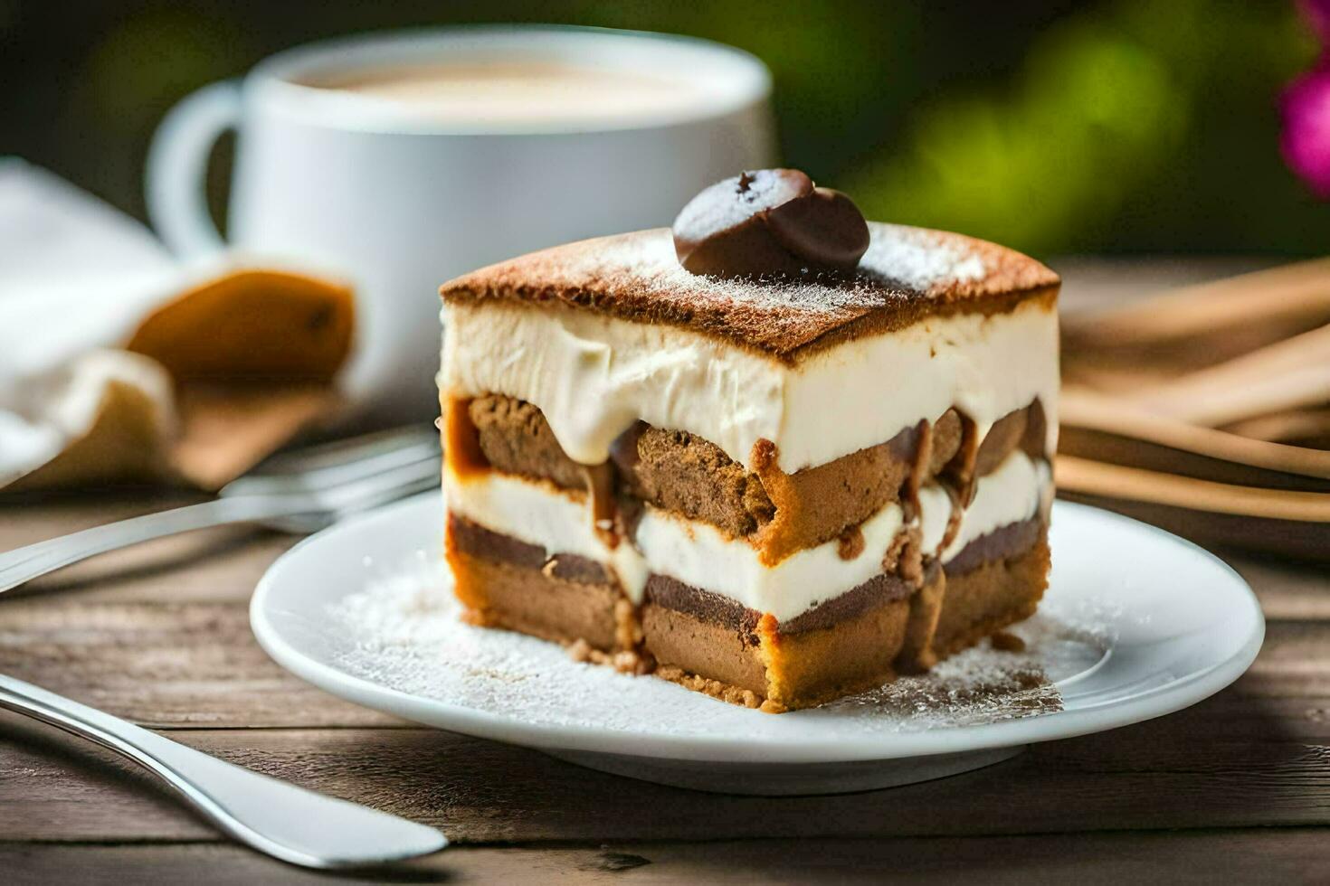 the best dessert in the world is a slice of tiramisu. AI-Generated