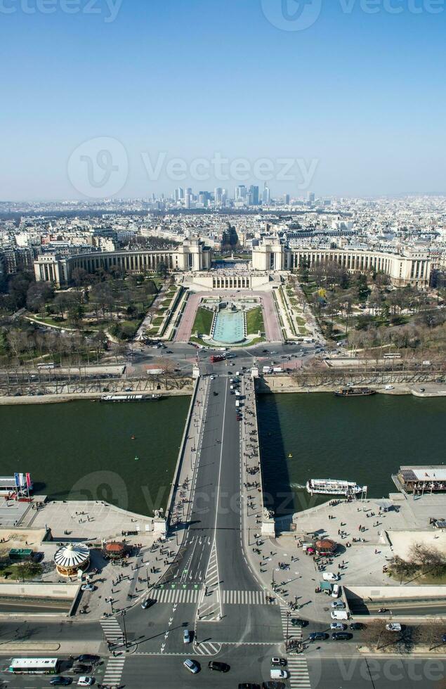 París panorama temor inspirador ver desde el eiffel torre foto