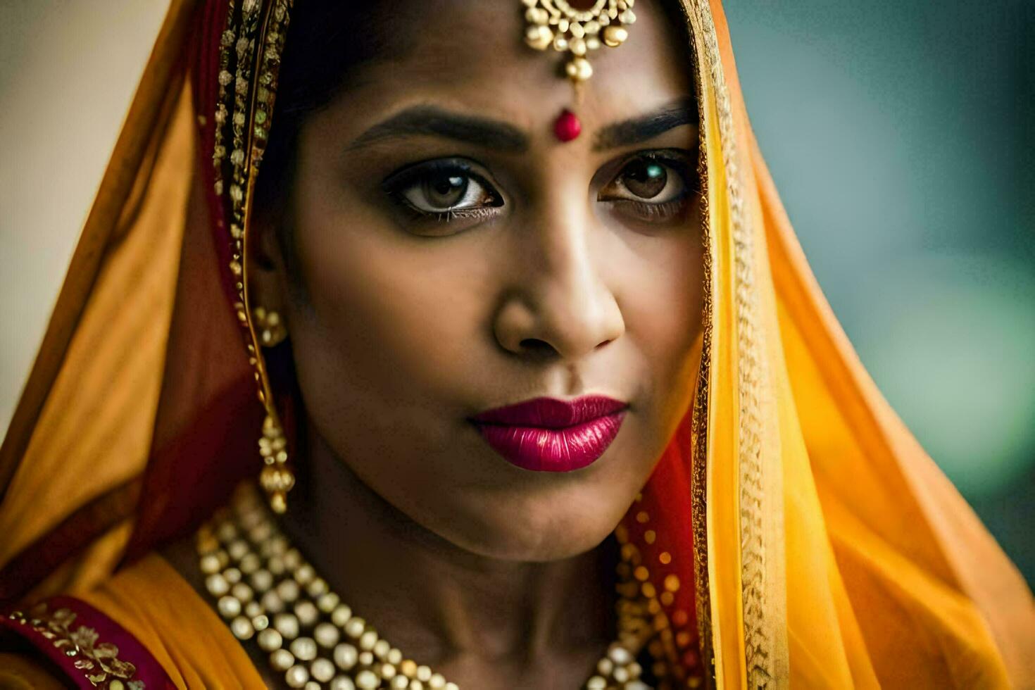 a beautiful indian woman in traditional attire. AI-Generated photo