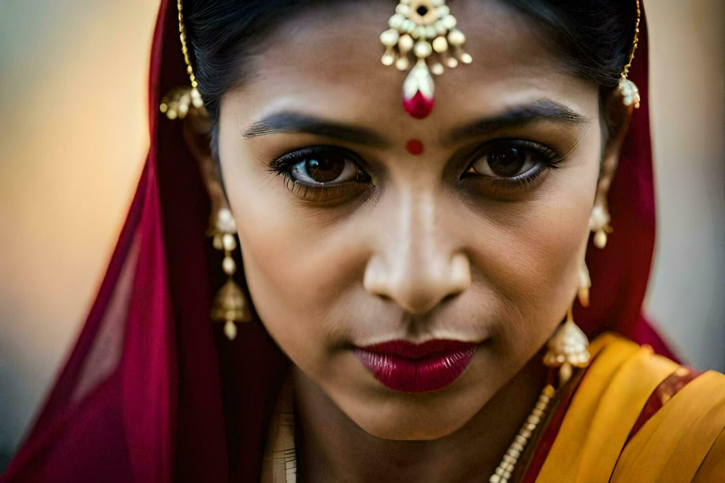 a woman in traditional indian attire. AI-Generated photo