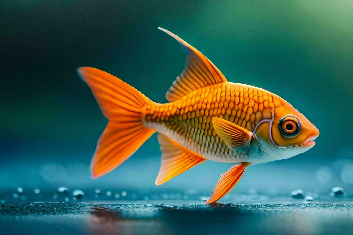 goldfish, the fish, water, the background, the fish, the background, the fish. AI-Generated photo