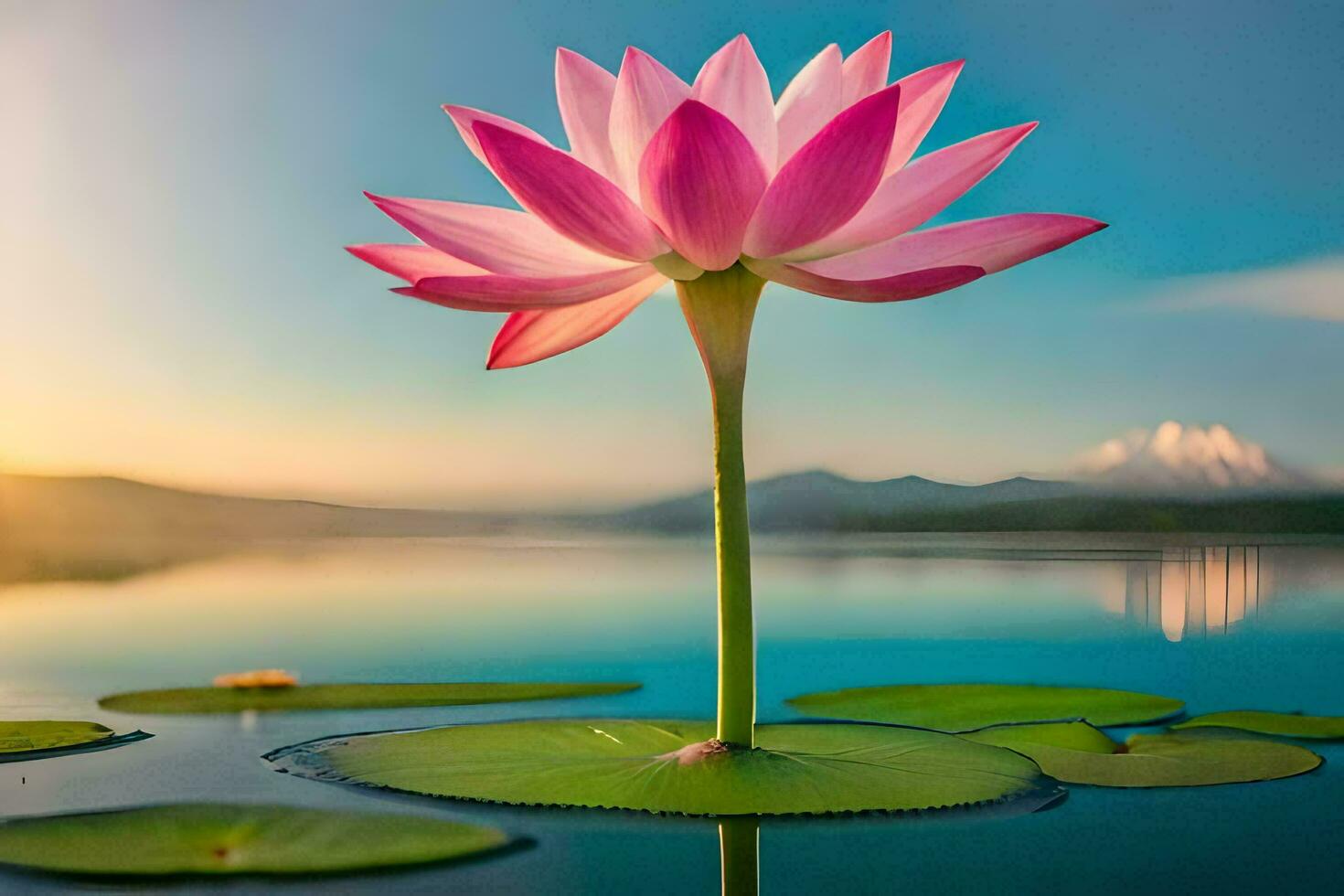 the lotus flower is a symbol of enlightenment and peace. AIGenerated