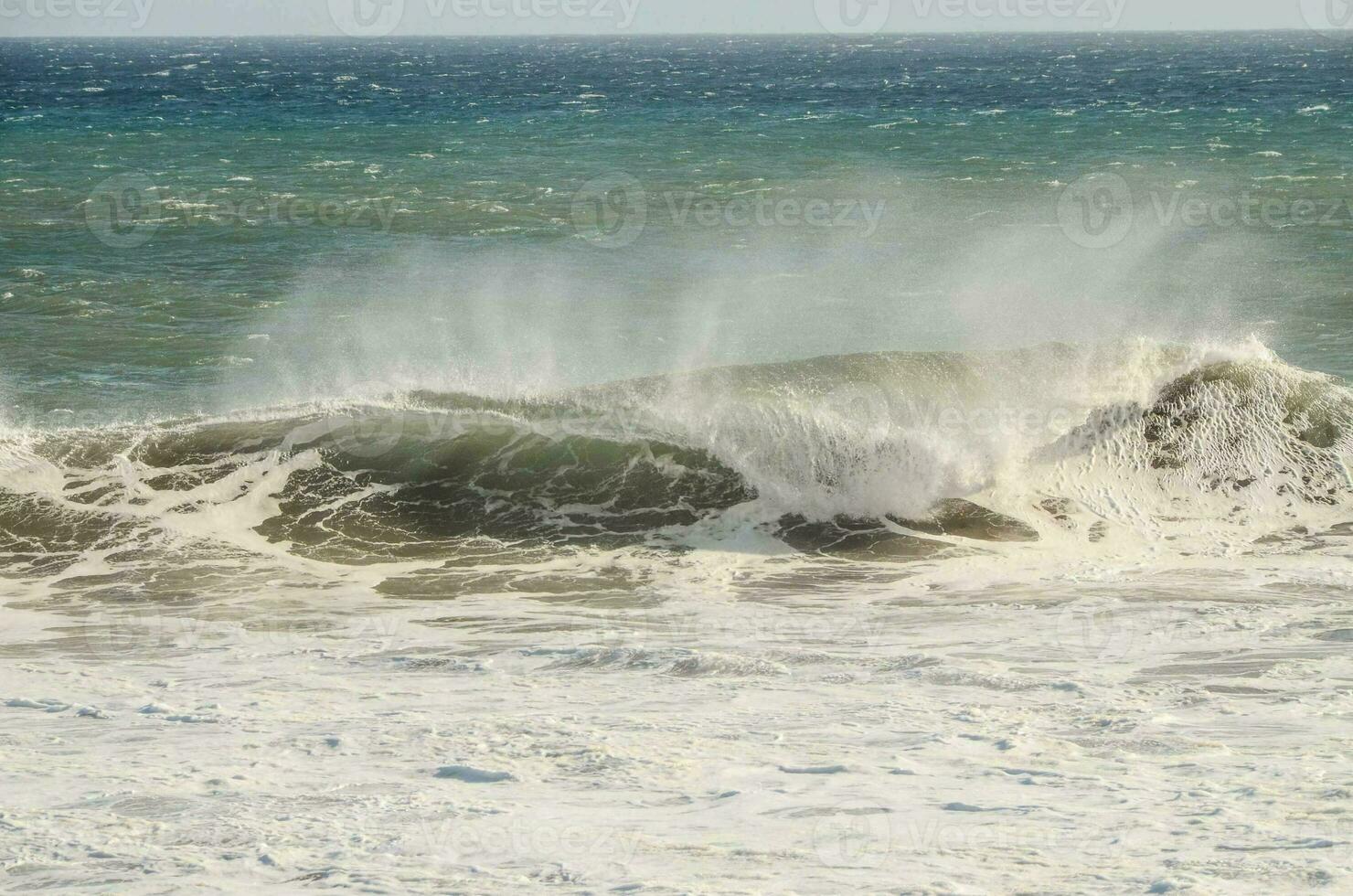 Sea with waves background photo