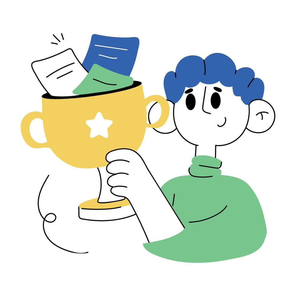 Trendy Business Award vector