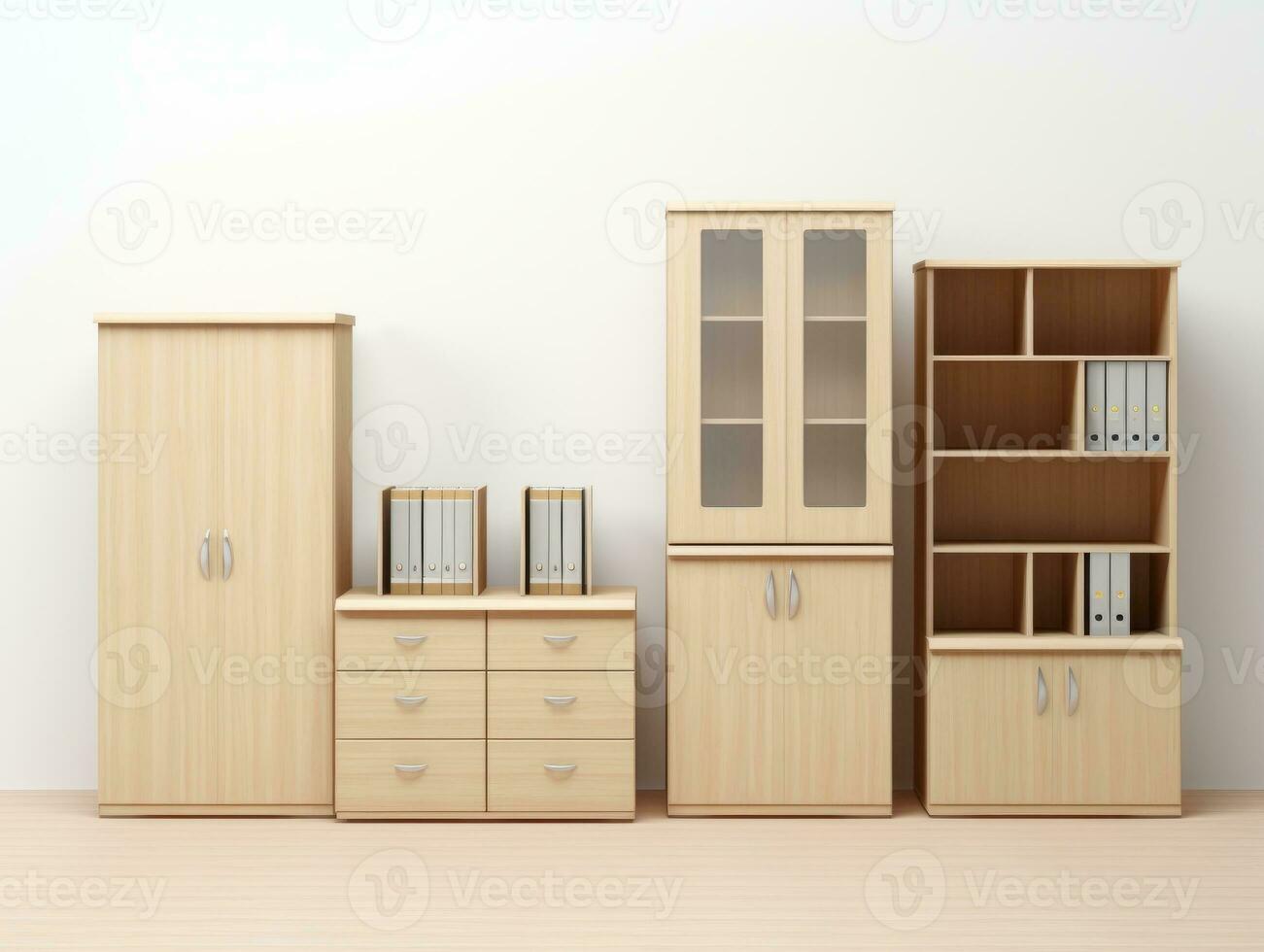 Furniture on white background AI Generative photo