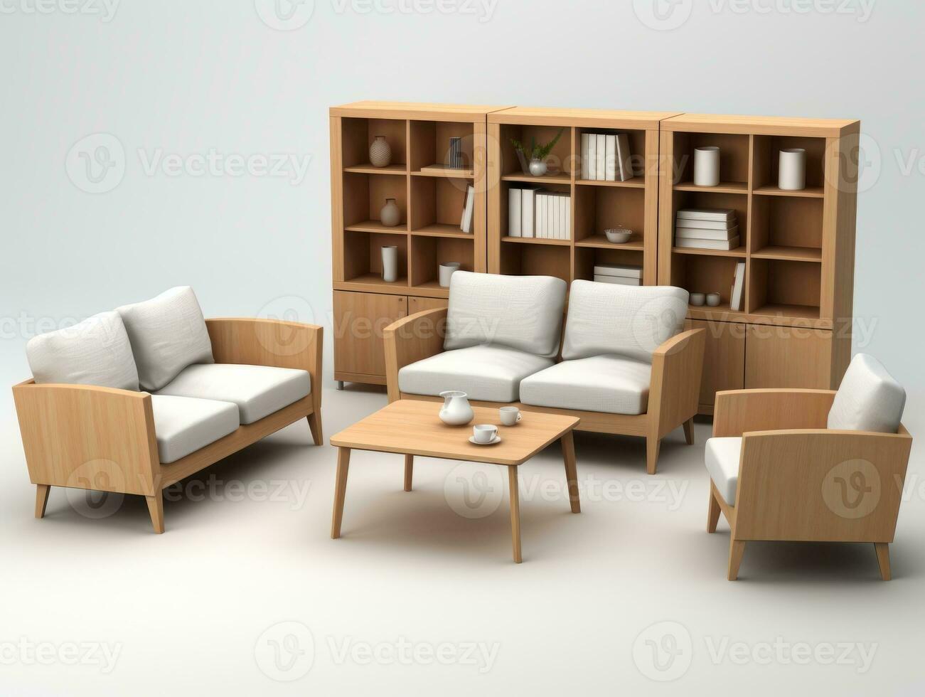 mueble en blanco antecedentes ai generativo foto