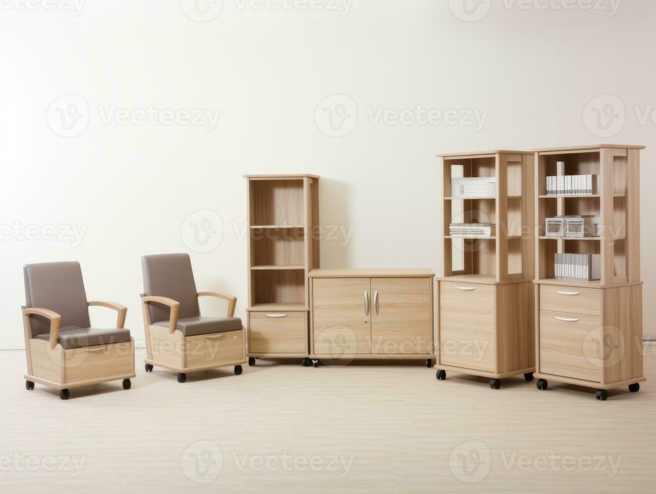 Furniture on white background AI Generative photo