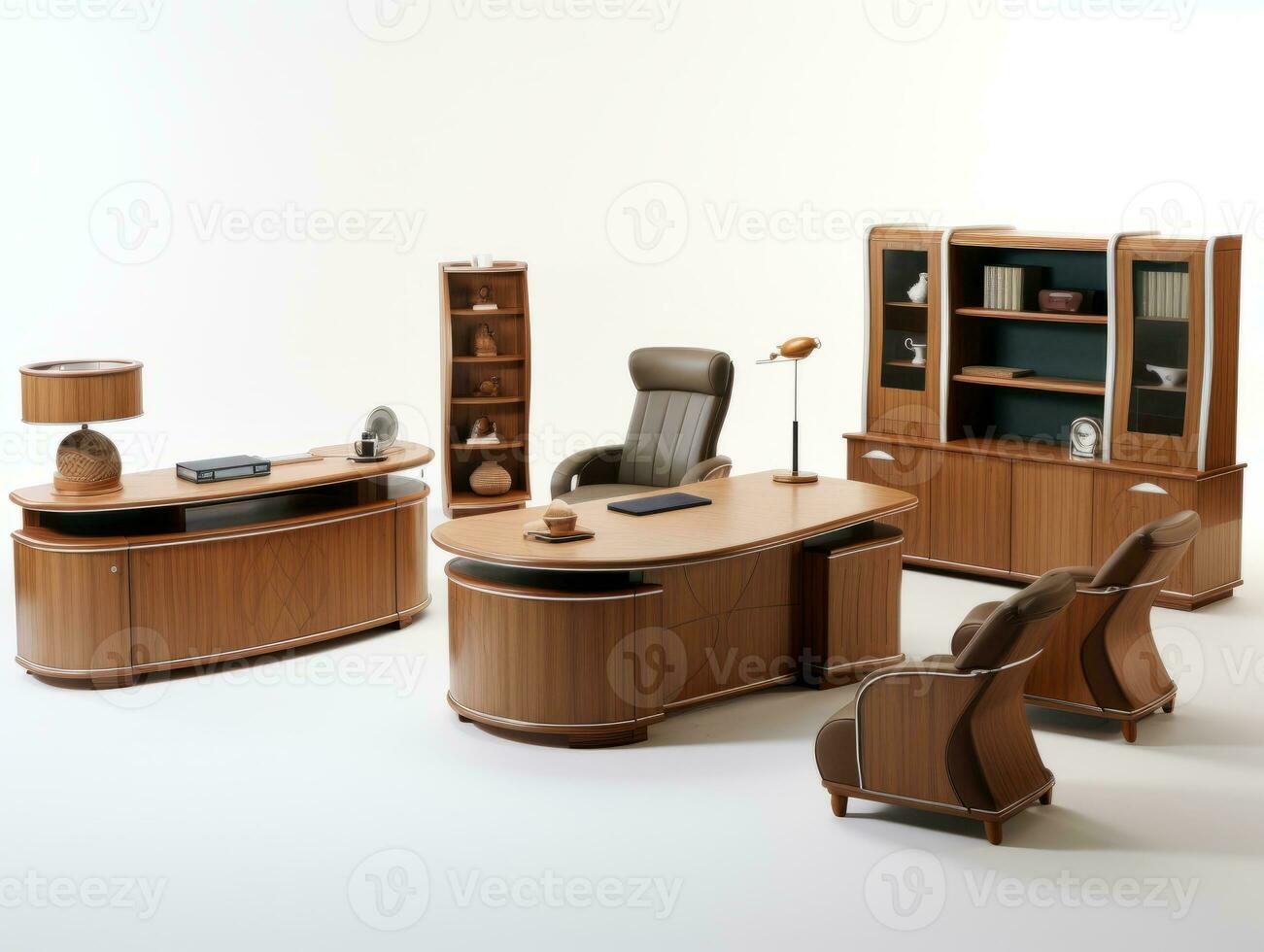 Furniture on white background AI Generative photo
