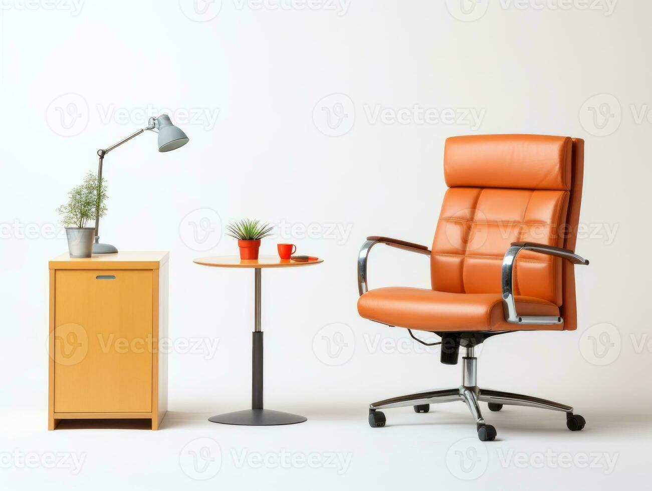 Furniture on white background AI Generative photo
