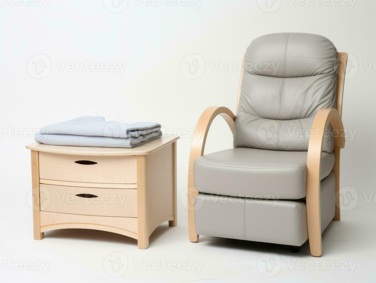 Furniture on white background AI Generative photo