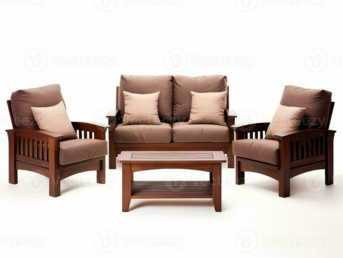 Furniture on white background AI Generative photo