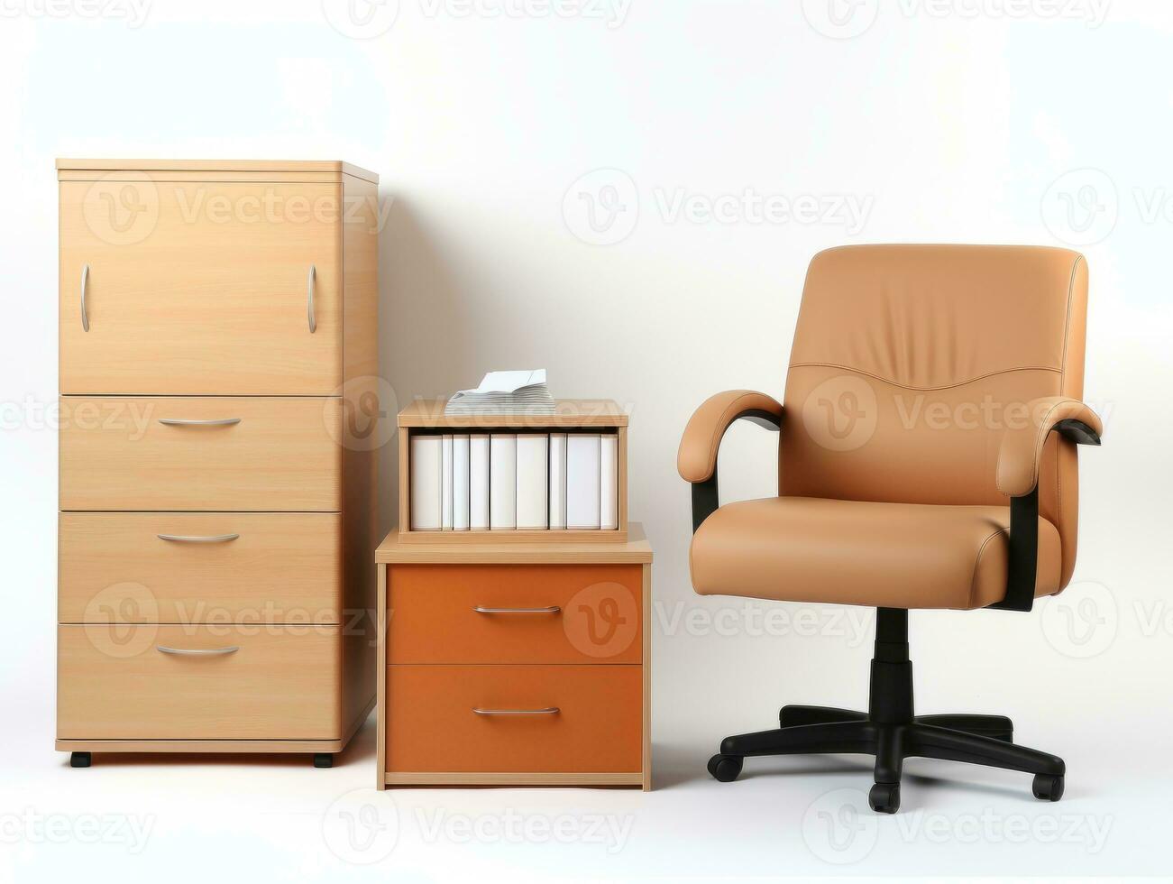 Furniture on white background AI Generative photo