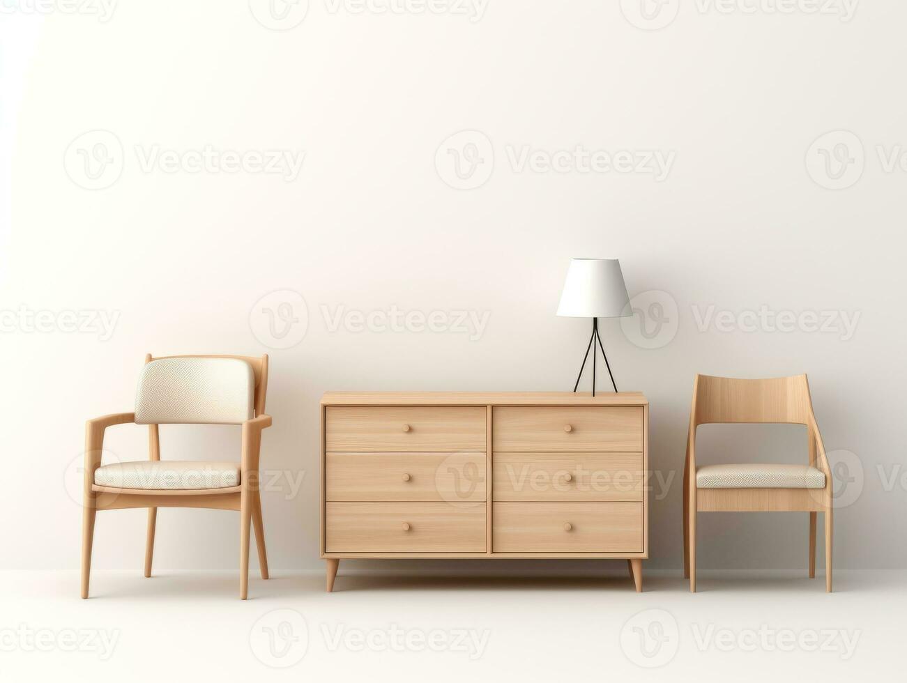 mueble en blanco antecedentes ai generativo foto