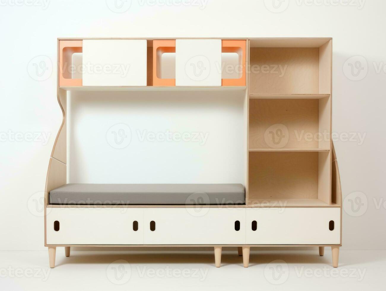 Furniture on white background AI Generative photo