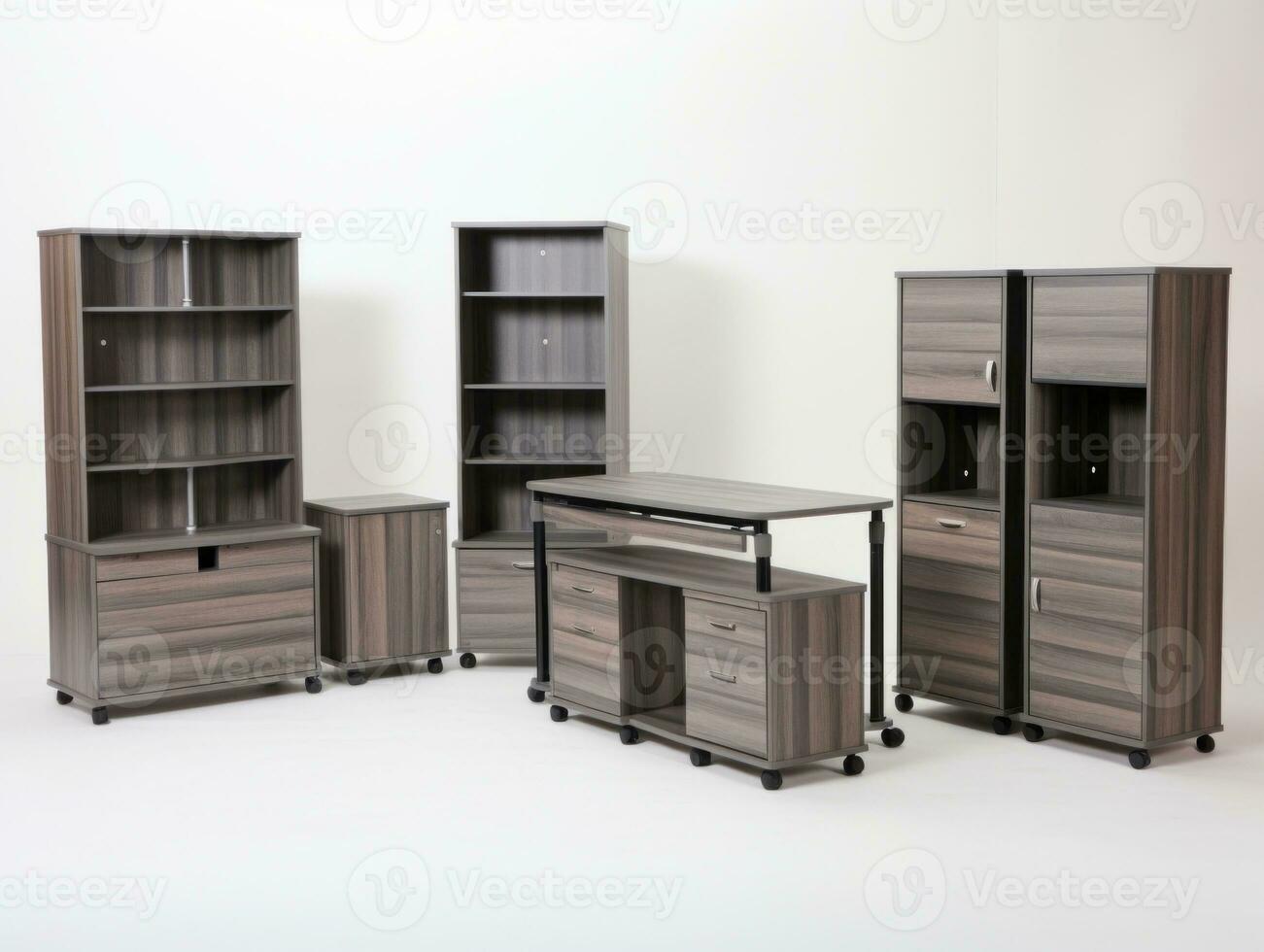 Furniture on white background AI Generative photo