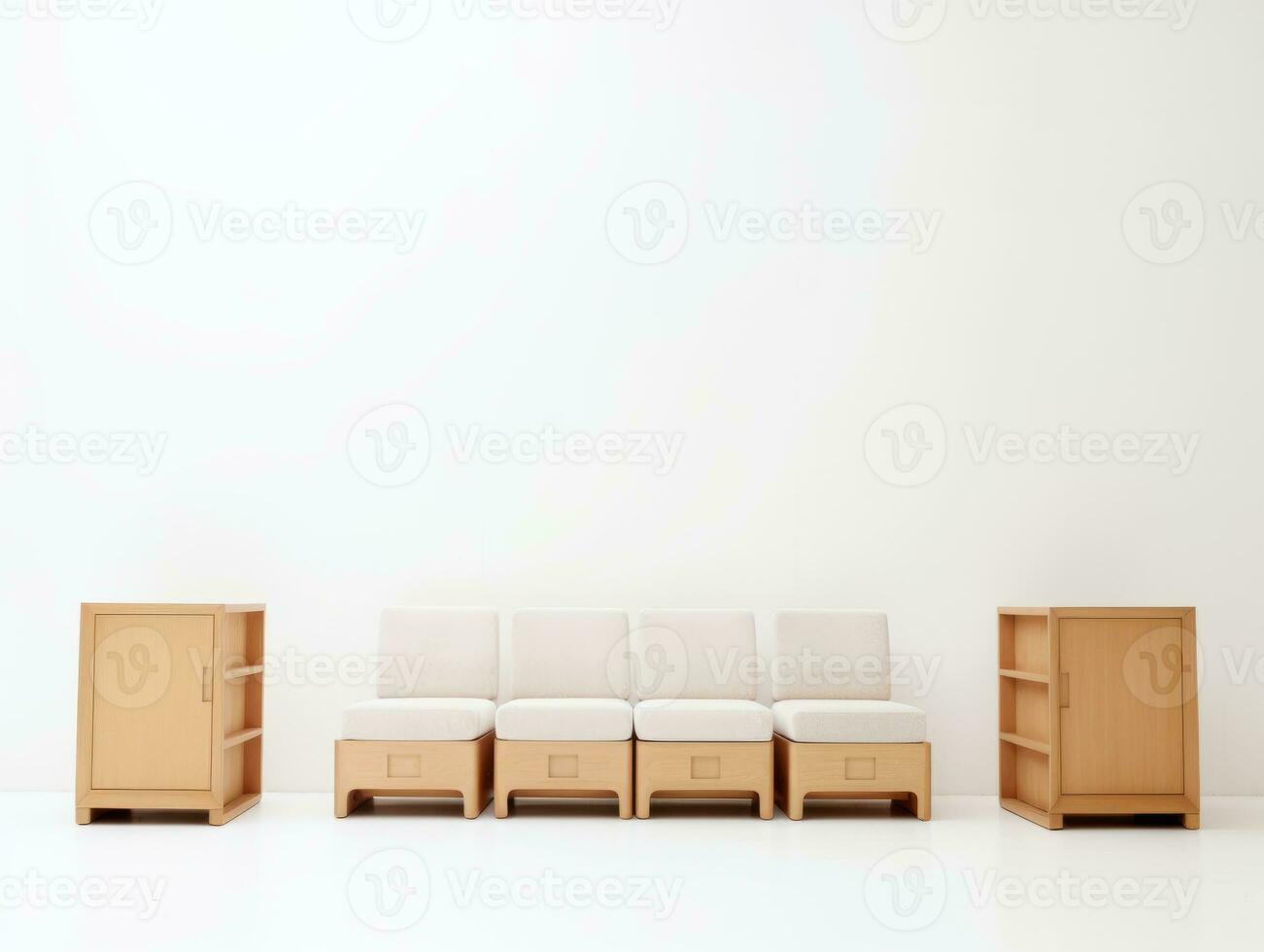 Furniture on white background AI Generative photo