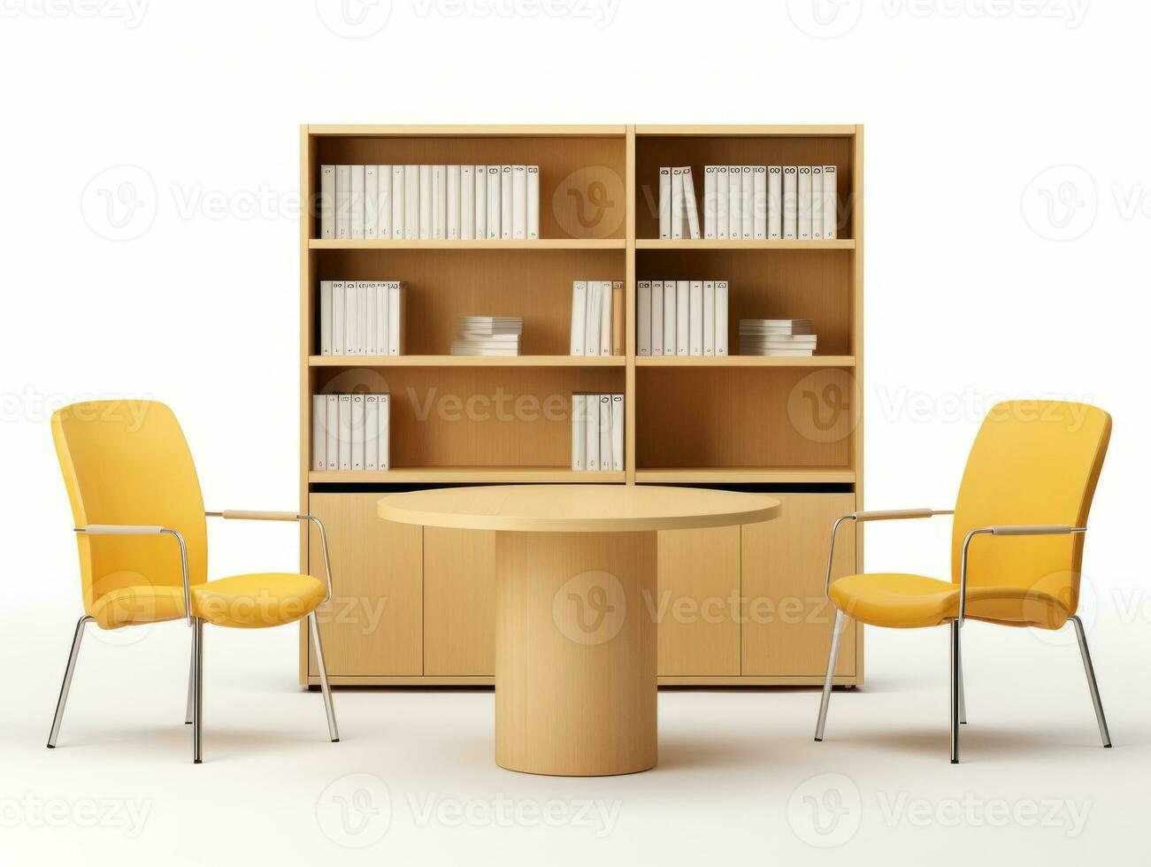 Furniture on white background AI Generative photo