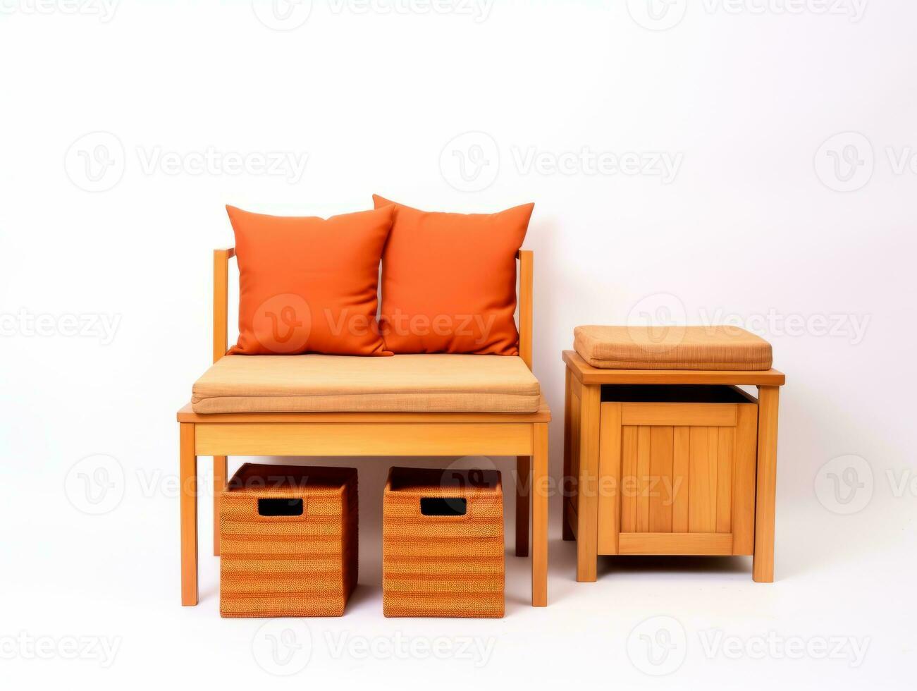 Furniture on white background AI Generative photo