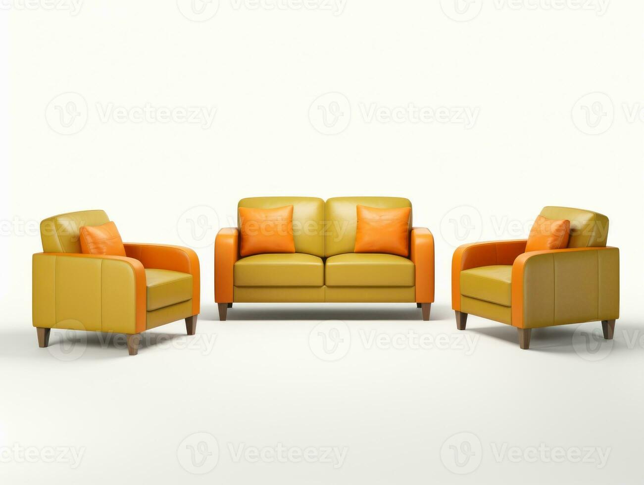 Furniture on white background AI Generative photo