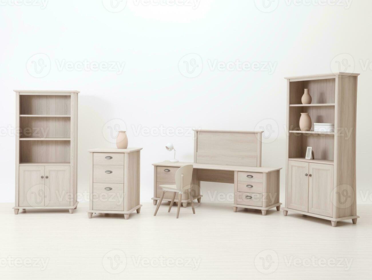 mueble en blanco antecedentes ai generativo foto