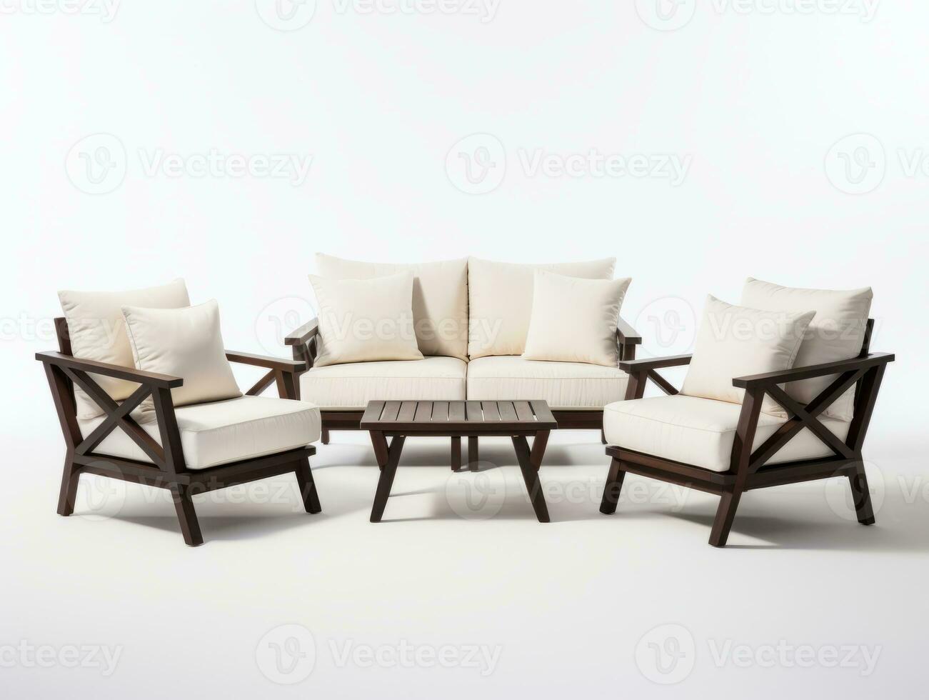 Furniture on white background AI Generative photo