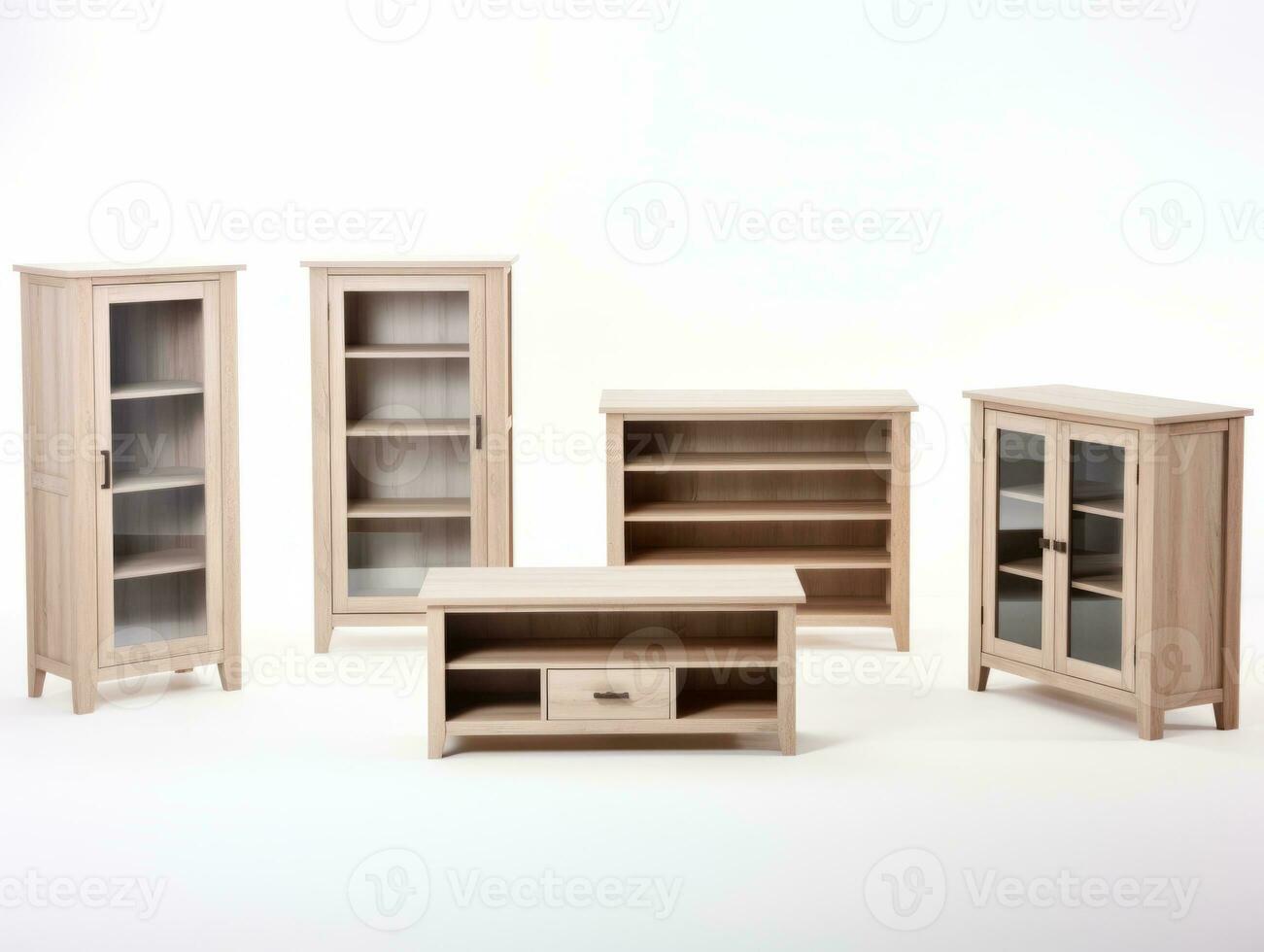 Furniture on white background AI Generative photo