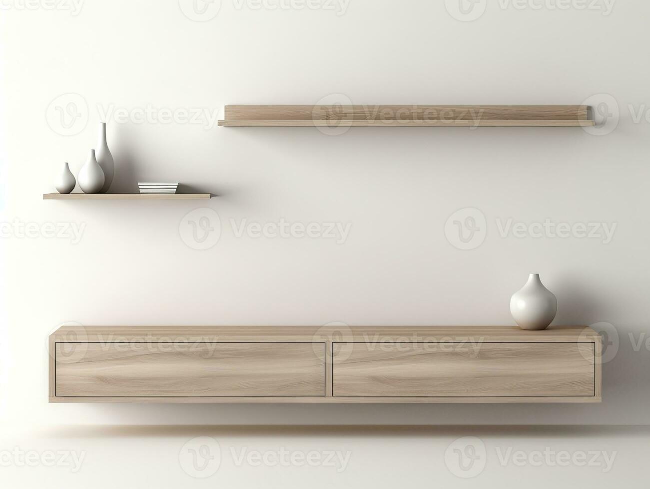 Furniture on white background AI Generative photo