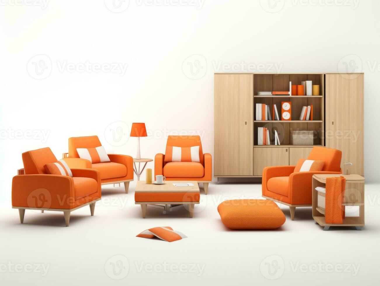 mueble en blanco antecedentes ai generativo foto