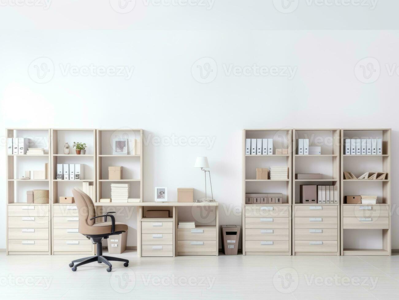 Furniture on white background AI Generative photo