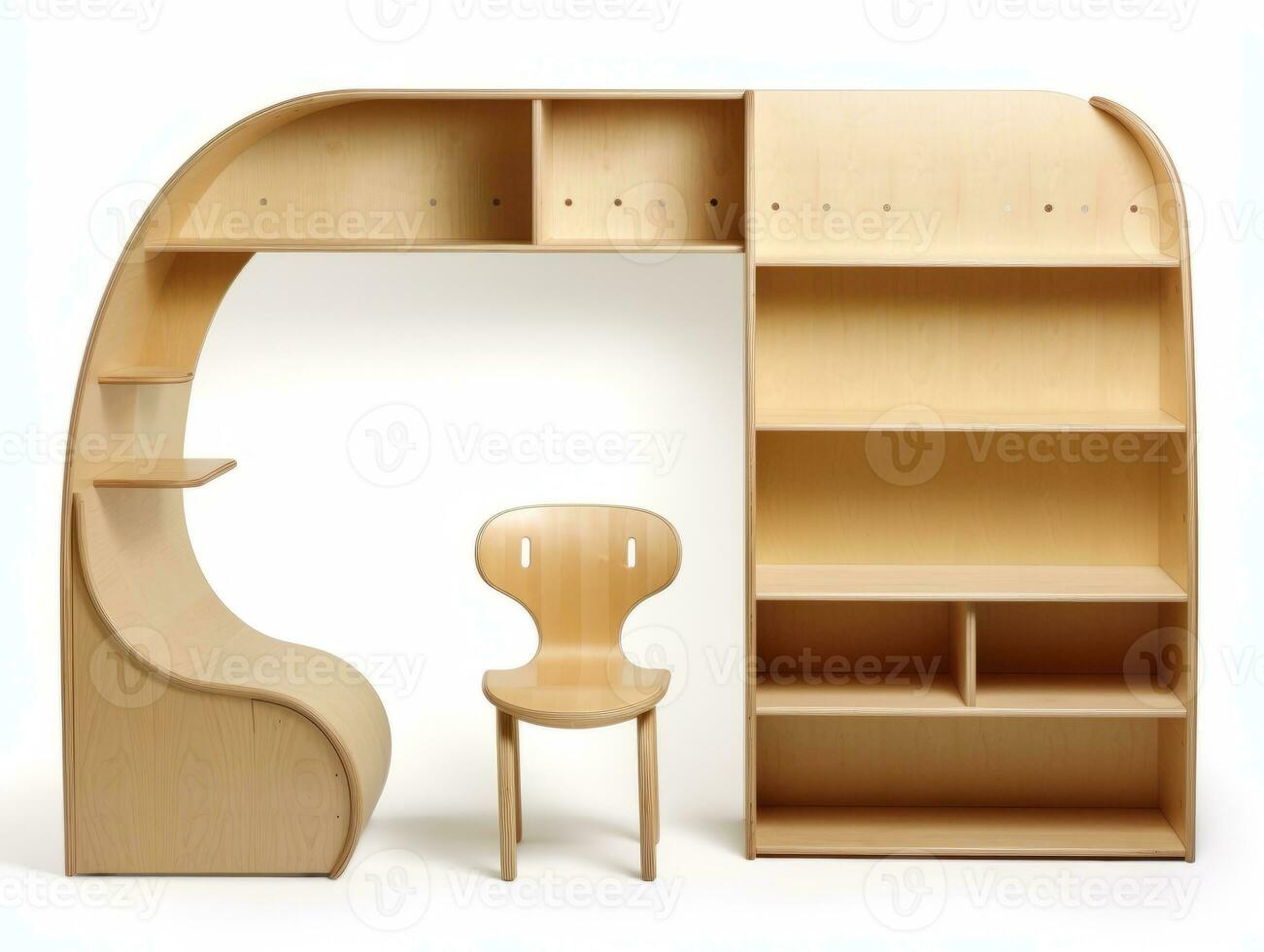 Furniture on white background AI Generative photo