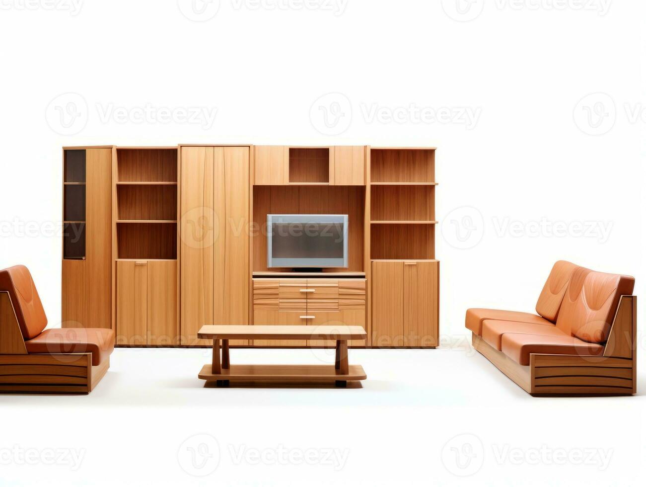 Furniture on white background AI Generative photo