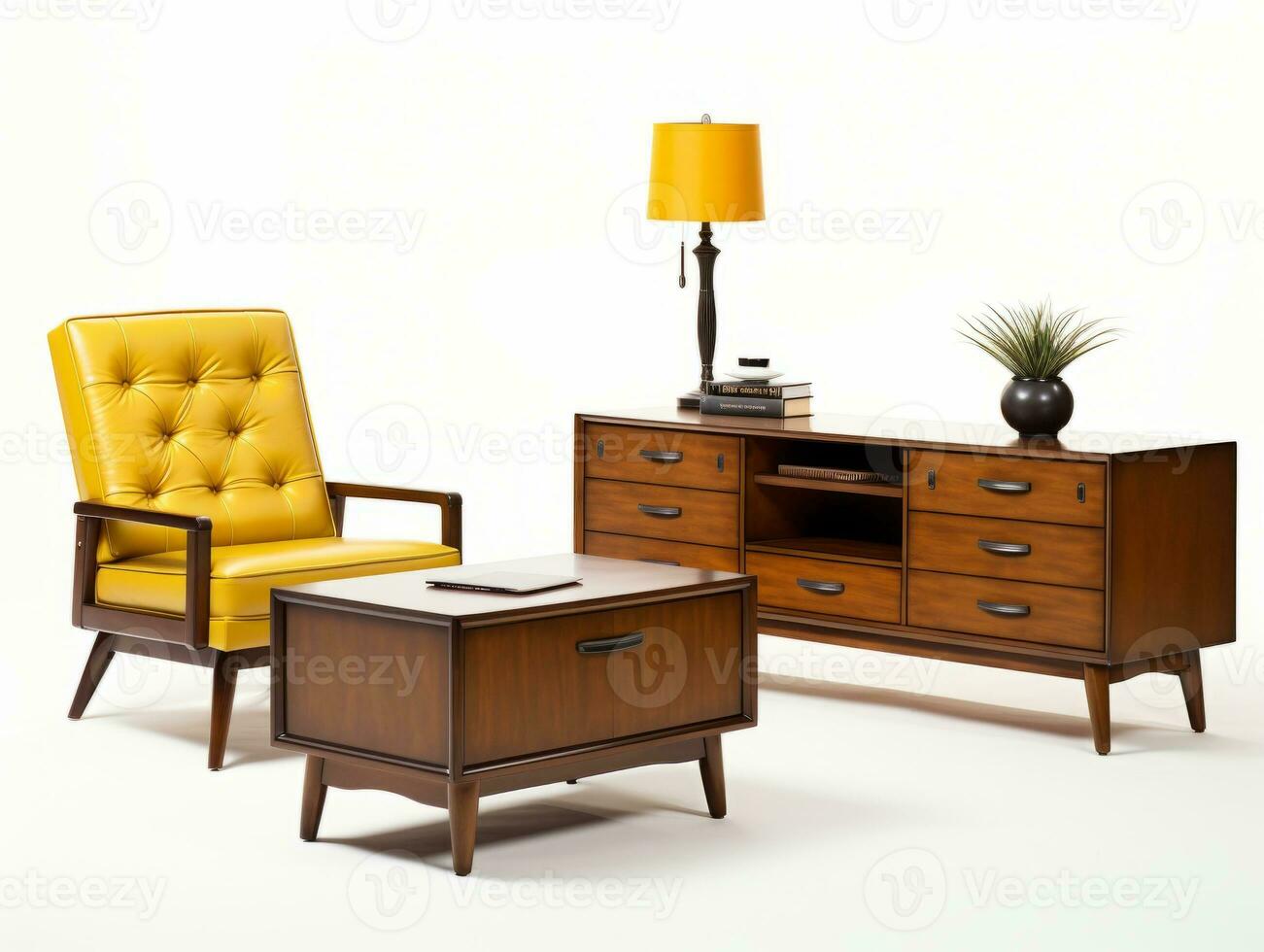 Furniture on white background AI Generative photo