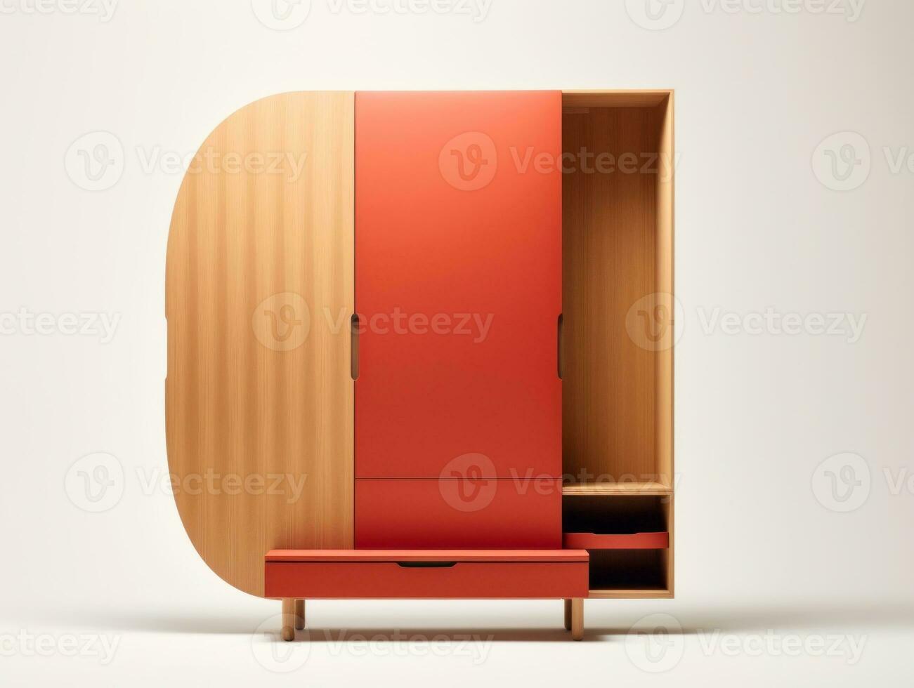 Furniture on white background AI Generative photo