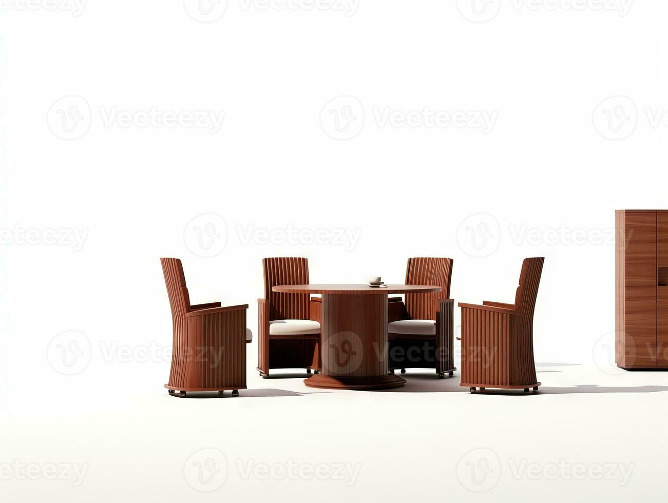 Furniture on white background AI Generative photo