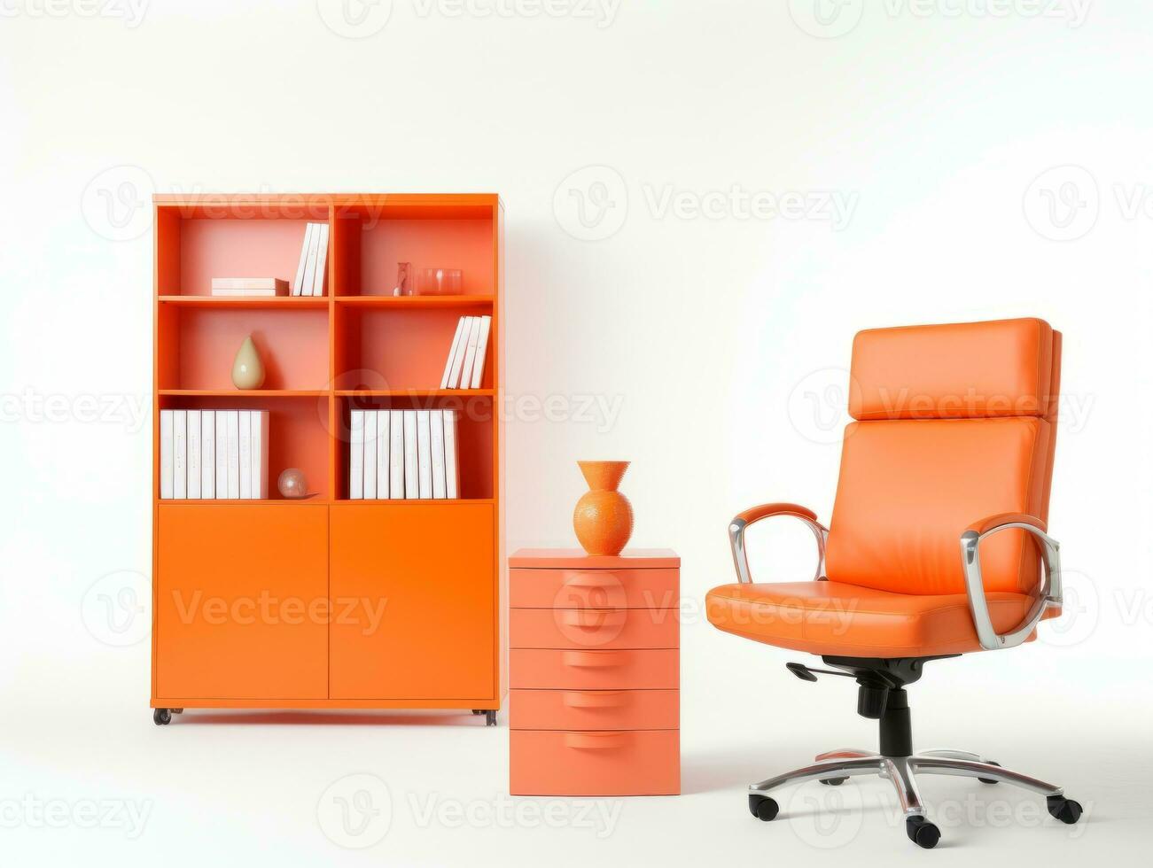 Furniture on white background AI Generative photo