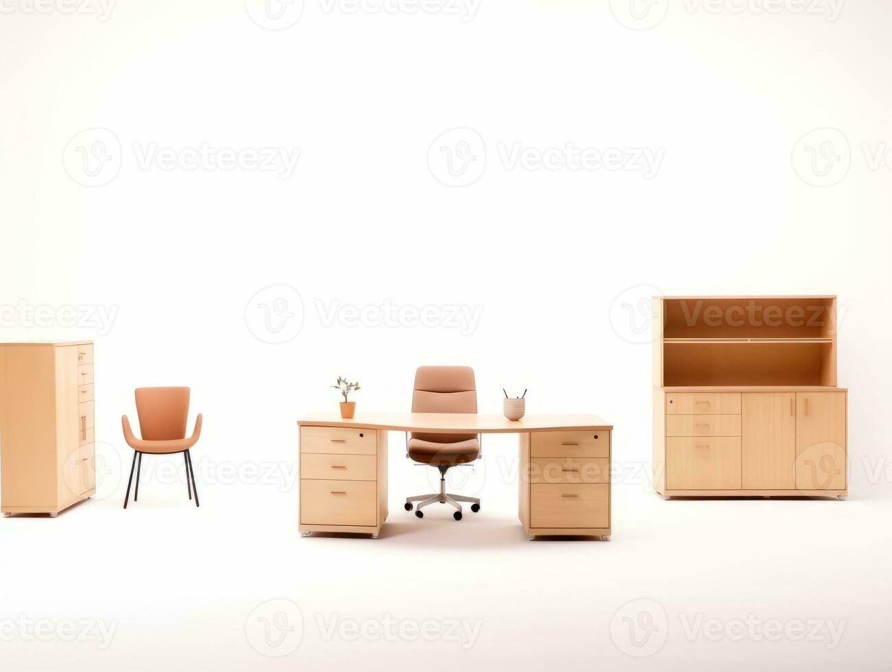 mueble en blanco antecedentes ai generativo foto