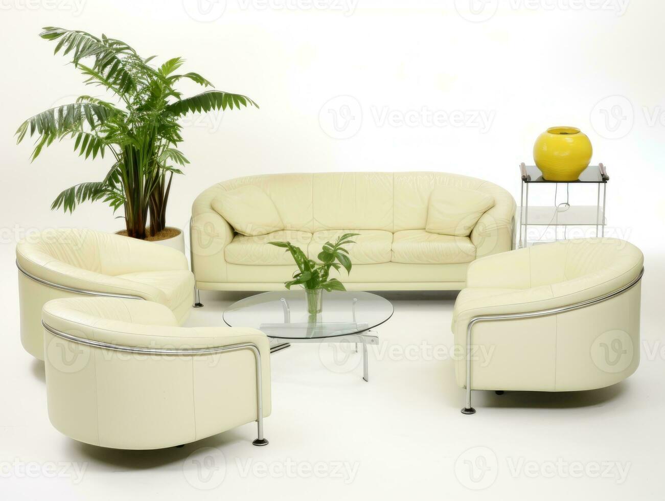 Furniture on white background AI Generative photo