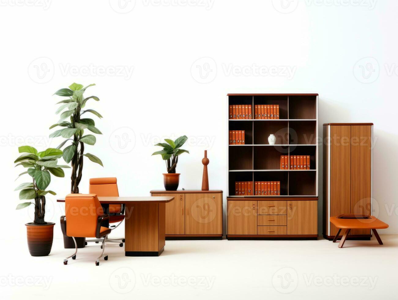 Furniture on white background AI Generative photo