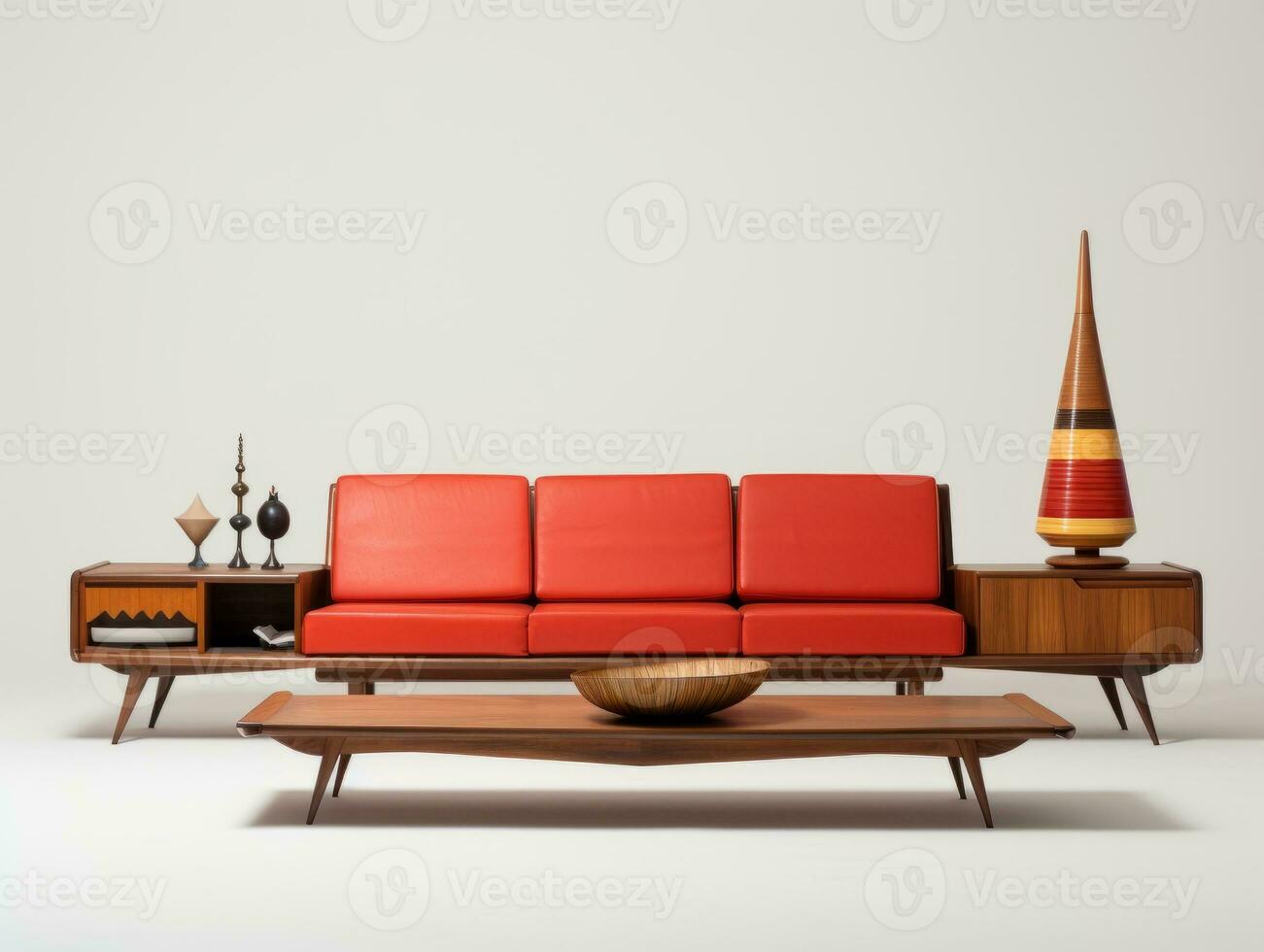 Furniture on white background AI Generative photo