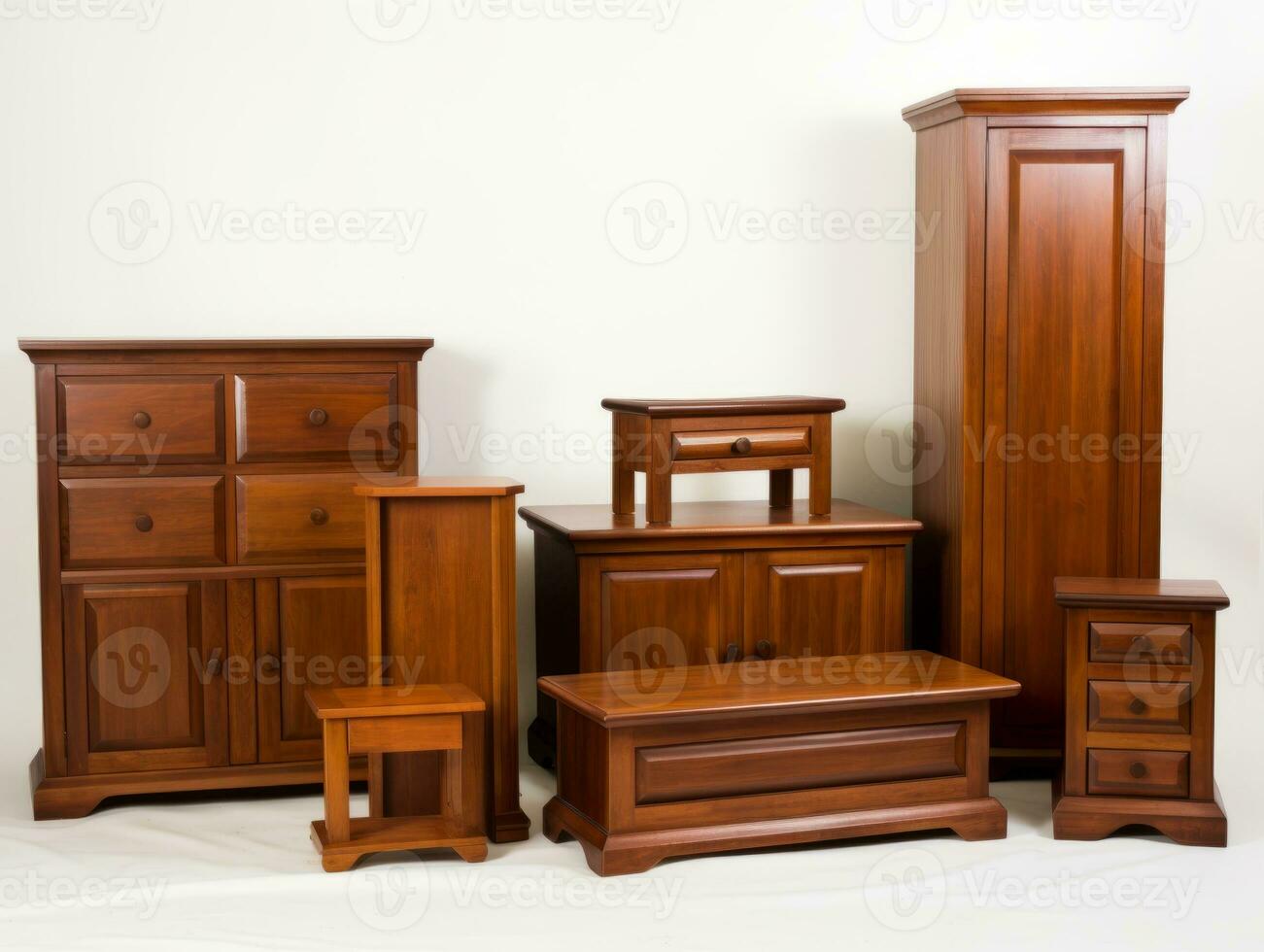 Furniture on white background AI Generative photo